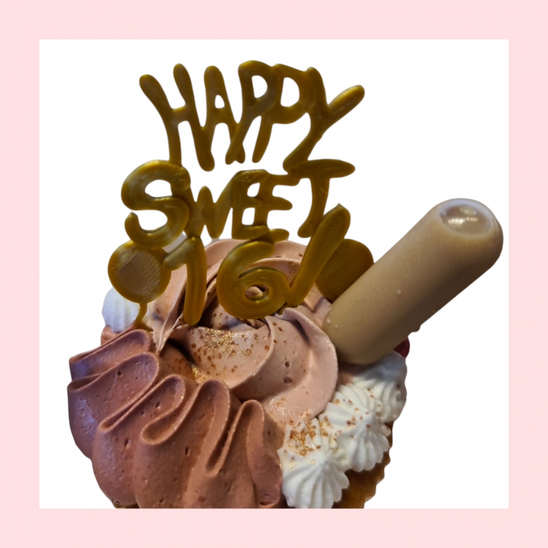 Cupcake topper Sweet 16